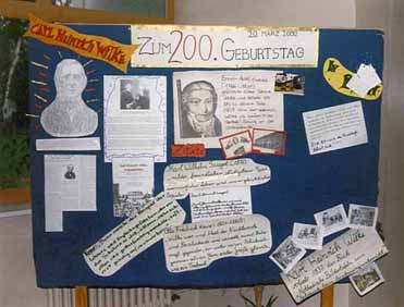 Infowand, von der Klasse 10 erstellt